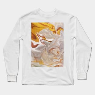 Gold, silver and bronze acrylic pour Long Sleeve T-Shirt